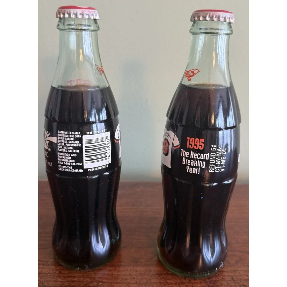 2 1995‎ Baltimore Orioles Cal Ripken Jr Record Breaking Year Coca Cola Bottle